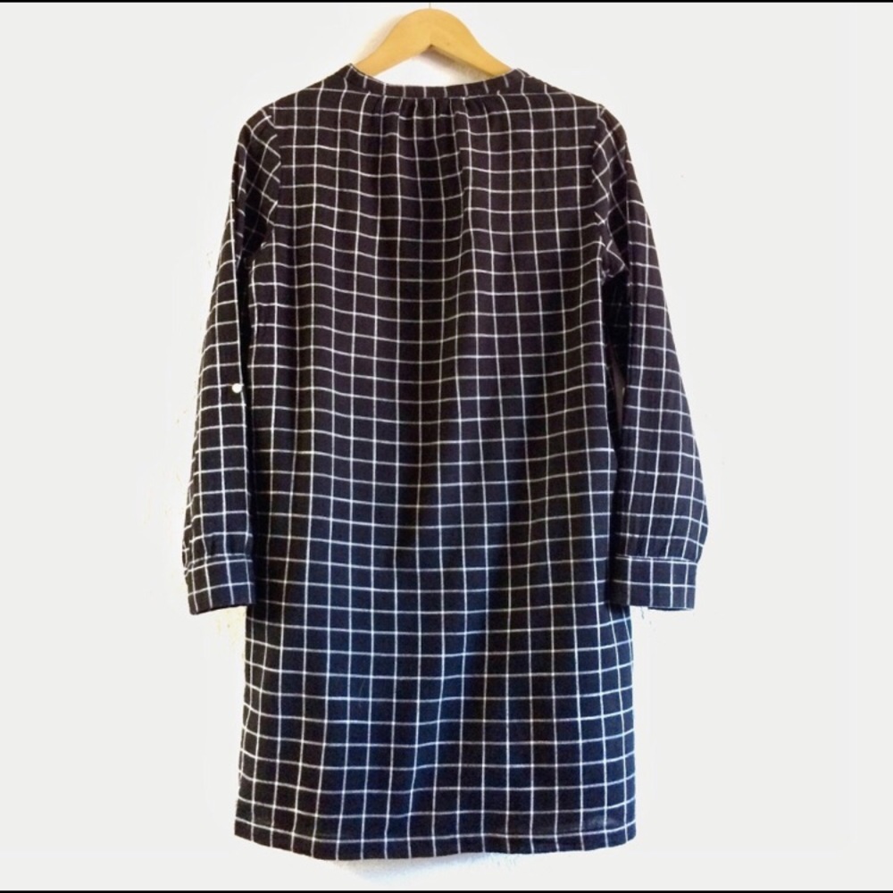 “Soft Joie” Casual Black Plaid Dress - Picture 6 of 8
